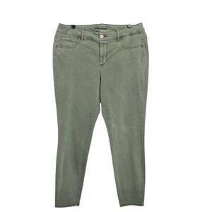 Maurices Denim Jeans Pants Womens 18w Green Stretch Skinny Slim High Rise